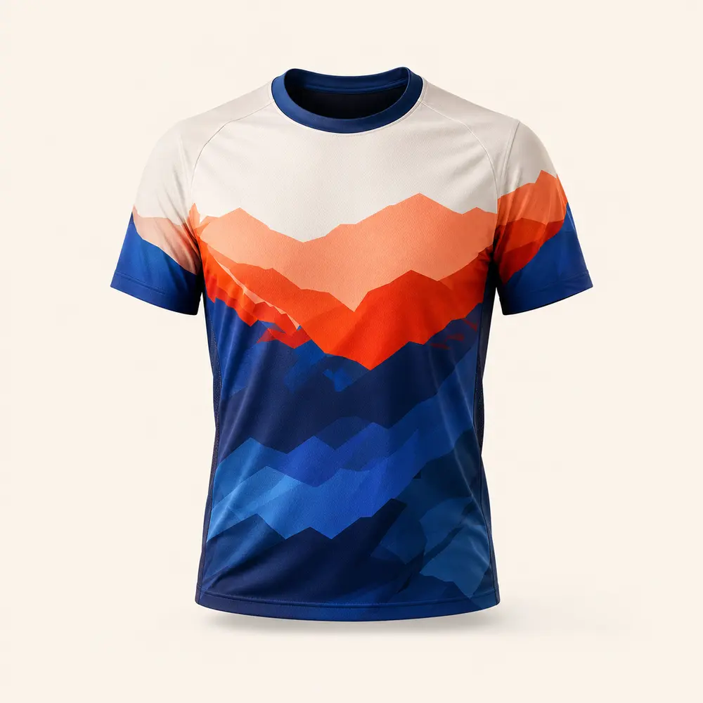 Concept de maillot de running personnalisé à manches courtes