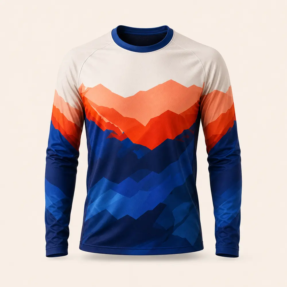 Concept de maillot de running personnalisé à manches longues